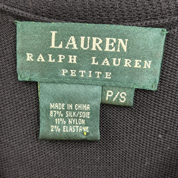Lauren Ralph Lauren Silk Blend Cardigan Sweater PS - Picture 5 of 6